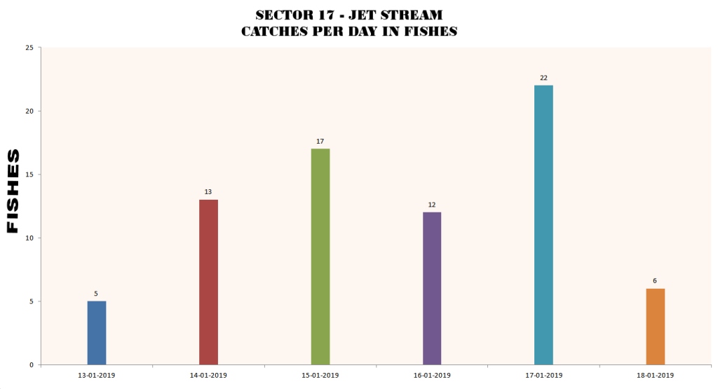 SECTOR 17 - CATCHES PER DAY FISHES